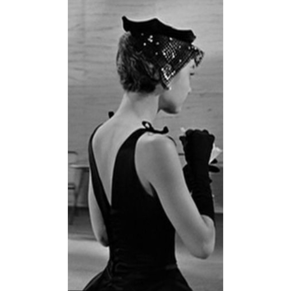 Bundle of 2 VTG Aris Black Leather Opera Gloves 1950s Sz 6 Audrey Hepburn Retro